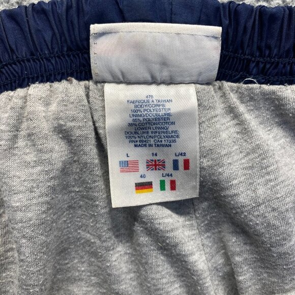 VINTAGE Reebok Pants Mens Large Blue Lined Windbreaker Track Zip Y2K,Wide Leg - Picture 8 of 14